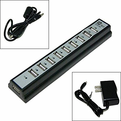 Bộ chia USB 10 cổng, bộ chia có nguồn ngoài 2A